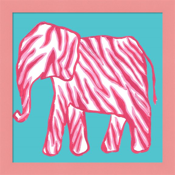 Great Art Now Safari Pattern Elephant II by Shelby Dillon, Framed Wall Art, 14W x 14H