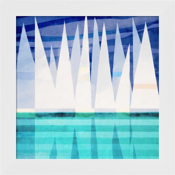 Great Art Now Sailing Day I by Dan Meneely, Framed Wall Art, 14W x 14H