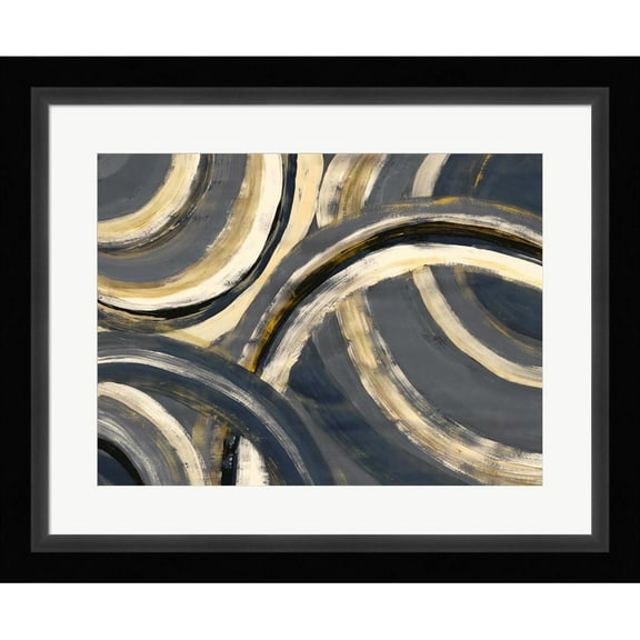 Great Art Now Semi Circles by Doris Charest, Framed Wall Art, 30.25W x 25H