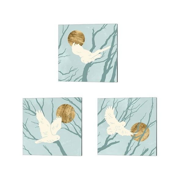 Great Art Now Silent Hunter by Jacob Green 3 Piece Canvas Art Set Each 14W x 14H