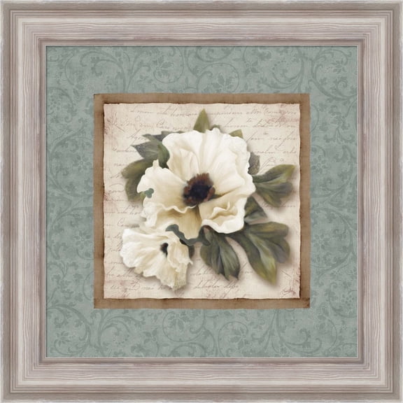 Great Art Now Silversage Flower I by Elizabeth Medley, Framed Wall Art, 20W x 20H