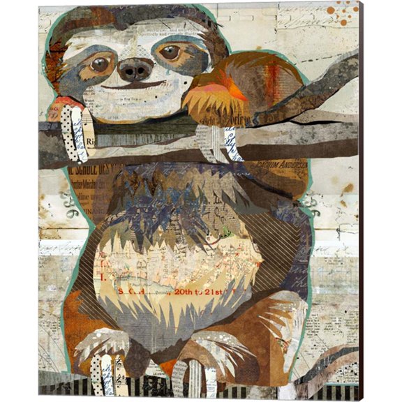 Great Art Now Sloth by Traci Anderson, Canvas Wall Art, 16W x 20H