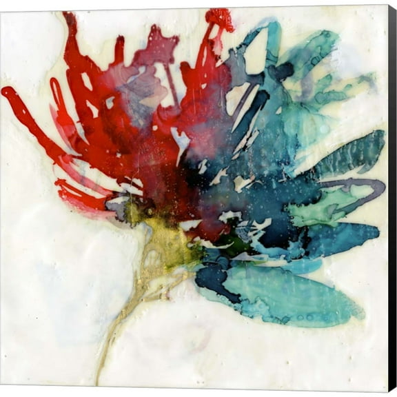Great Art Now Splashed Flower I by Jennifer Goldberger, Canvas Wall Art, 24W x 24H