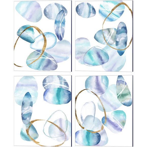 Great Art Now Stacking Rocks by Melissa Wang 4 Piece Canvas Art Set Each 12W x 15H