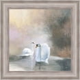 thumbnail image 1 of Great Art Now Swans in Mist by Julia Purinton, Framed Wall Art, 20W x 20H, 1 of 3