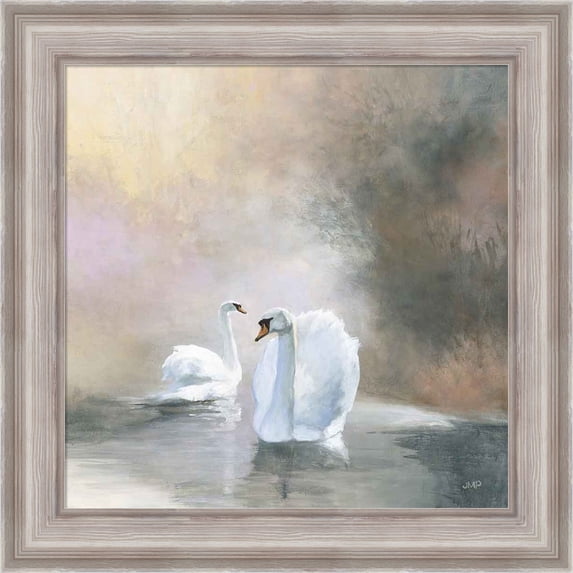 Great Art Now Swans in Mist by Julia Purinton, Framed Wall Art, 20W x 20H