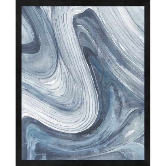 Great Art Now Swirl II Blue Gray by Albena Hristova, Framed Wall Art, 17.25W x 21.25H