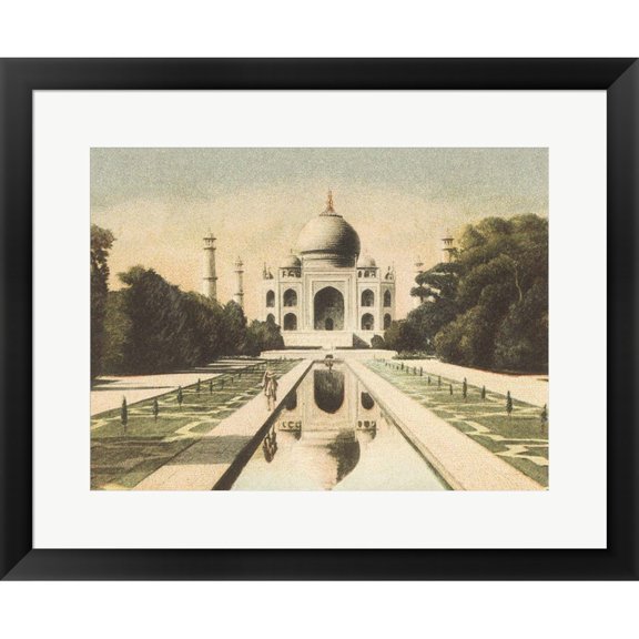Great Art Now Taj Mahal Postcard I by Wild Apple Portfolio, Framed Wall Art, 24.75W x 20.25H