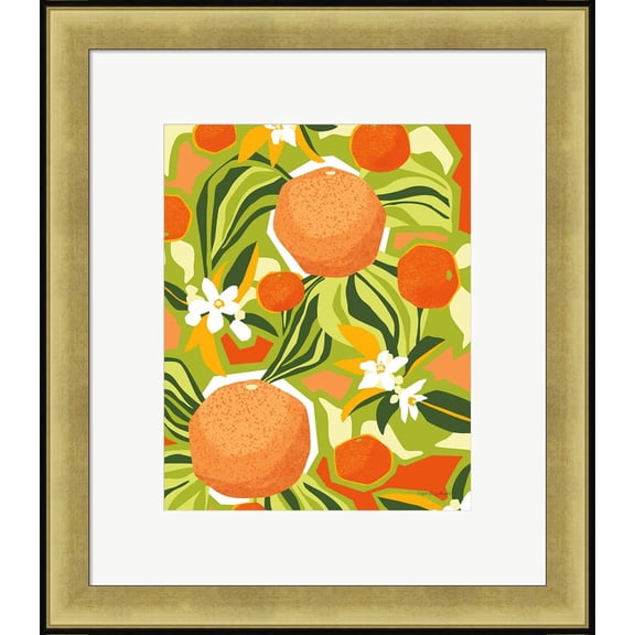 Great Art Now Tangerine Grapefruit by Megan Gallagher, Framed Wall Art, 17W x 19.25H