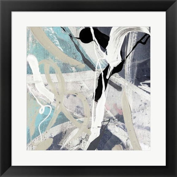 Great Art Now Tangled IV Teal by Posters International Studio Framed Wall Art 20"W x 20"H