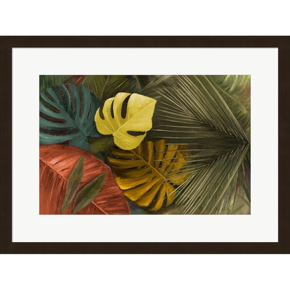 Great Art Now Teal And Rust Forever II by Patricia Pinto, Framed Wall Art, 24.25W x 18.25H