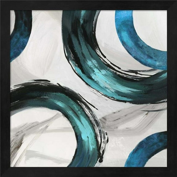 Great Art Now Teal Ring II by Tom Reeves Framed Wall Art 13"W x 13"H