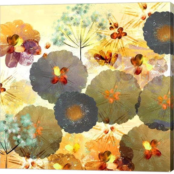 Great Art Now Textured Hedgerow Rust Square by Northern Lights, Canvas Wall Art, 24W x 24H