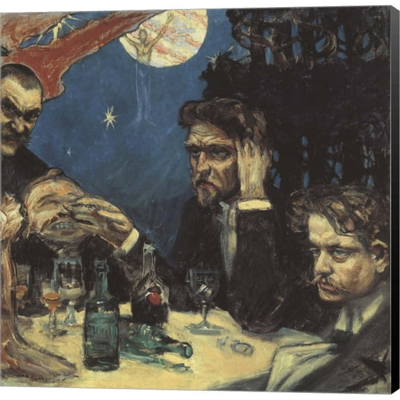 Great Art Now The Symposium, (Study) Right Jean Sibelius, 1894 by Akseli Gallen-Kallela, Canvas Wall Art, 12W x 12H