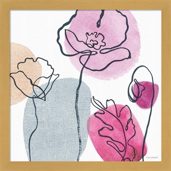Great Art Now Think Pink 02A by Lisa Audit, Framed Wall Art, 13.25W x 13.25H