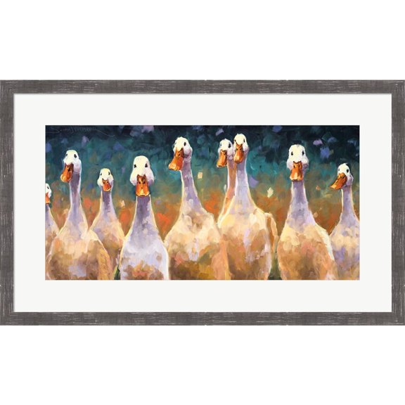 Great Art Now Those Darn Ducks by Sarah Webber, Framed Wall Art, 30.5W x 18.5H