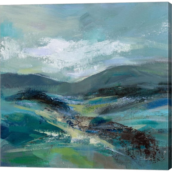 Great Art Now Turquoise Slopes I by Silvia Vassileva, Canvas Wall Art, 24W x 24H