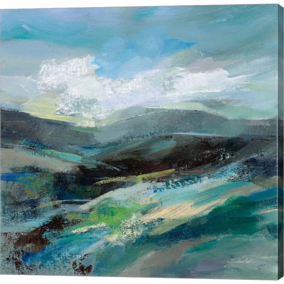 Great Art Now Turquoise Slopes II by Silvia Vassileva, Canvas Wall Art, 24W x 24H