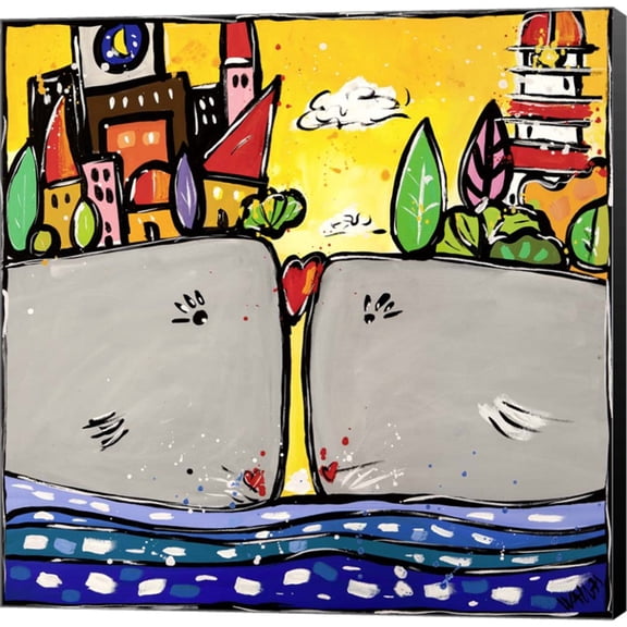 Great Art Now Un Amore Grande by Wallas, Canvas Wall Art, 24W x 24H