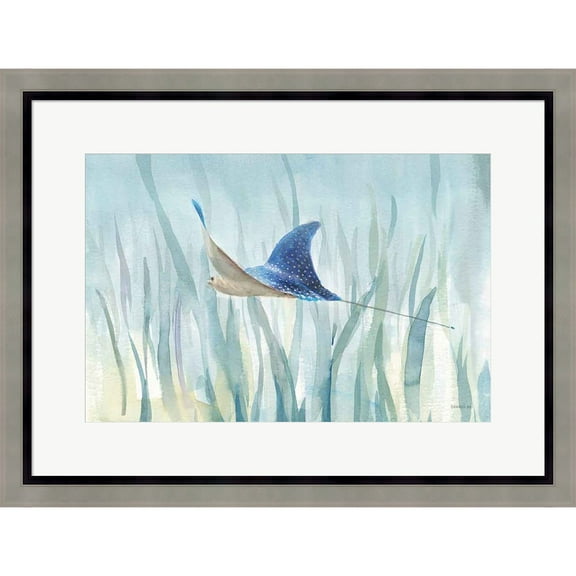 Great Art Now Undersea Ray by Danhui Nai, Framed Wall Art, 25W x 19H, Underwater Art