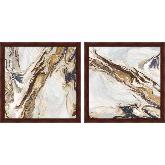 Great Art Now Unoccupied by Eva Watts, 2 Piece Framed Art Set Each 13"W x 13"H