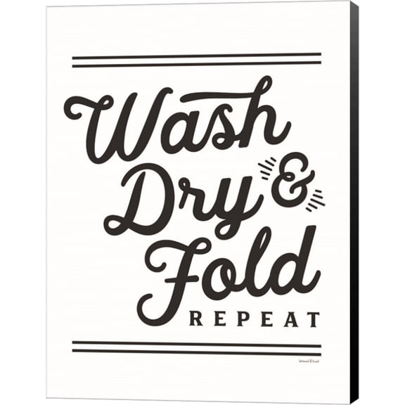 Great Art Now Wash, Dry & Fold Repeat by Lettered & Lined, Canvas Wall Art, 12W x 16H
