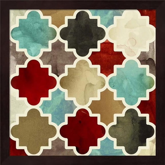 Great Art Now Watercolour Latticework by Posters International Studio Framed Wall Art 13"W x 13"H