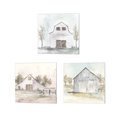 thumbnail image 1 of Great Art Now White Barn by Chris Paschke 3 Piece Canvas Art Set Each 14"W x 14"H, 1 of 4
