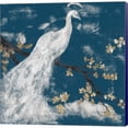 thumbnail image 1 of Great Art Now White Peacock on Indigo I by Jennifer Goldberger, Canvas Wall Art, 12W x 12H, 1 of 2