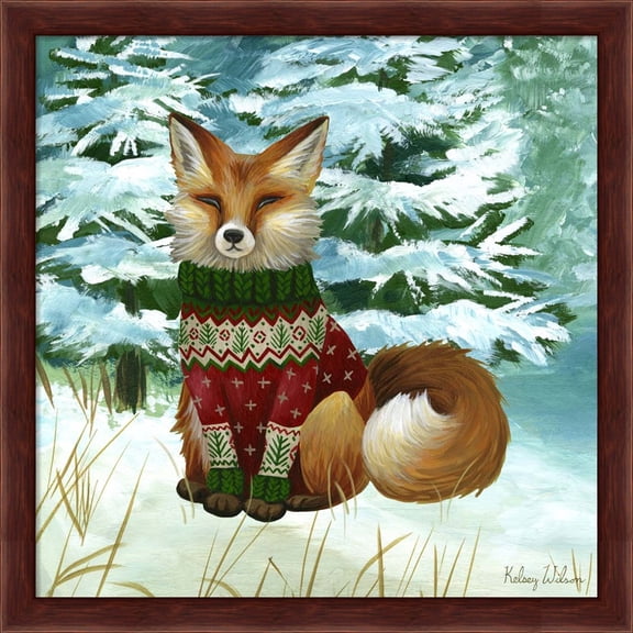 Great Art Now Winterscape II-Fox by Kelsey Wilson, Framed Wall Art, 13.25W x 13.25H