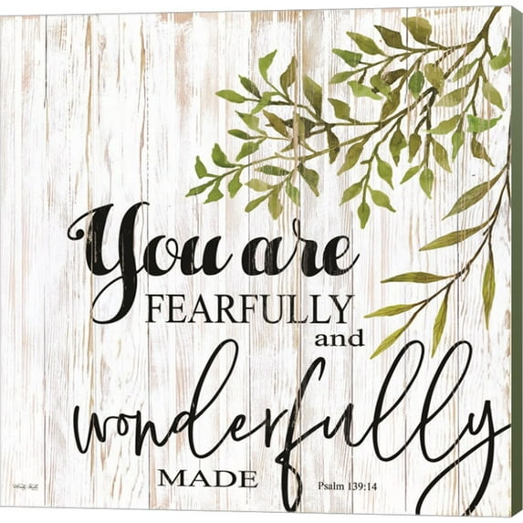 Great Art Now You are Fearfully and Wonderfully Made by Cindy Jacobs, Canvas Wall Art, 12W x 12H