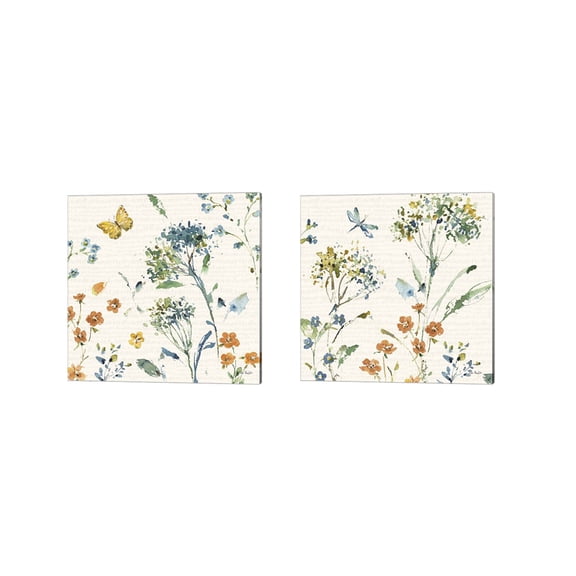 Great Art Now Zest of Happy Rust by Lisa Audit 2 Piece Canvas Art Set Each 14W x 14H