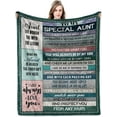 thumbnail image 1 of Great Aunt Gifts from Niece Nephew Best Aunt Ever Gifts for Aunt and Niece Gifts Aunt Birthday Gift Auntie Gift for Aunt from Niece to My Special Aunt Gift Throw Blanket 60x50 Inch, 1 of 6
