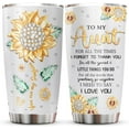 thumbnail image 1 of Great Aunt Gifts Tumblers 20oz - Best Aunt Ever Gifts Coffee Mug - Aunt Gifts from Niece/Nephew - Christmas Mothers Day Birthday Gifts for Aunt Cup - Unique Gift Ideas for Aunt - Aunt Gift, 1 of 6