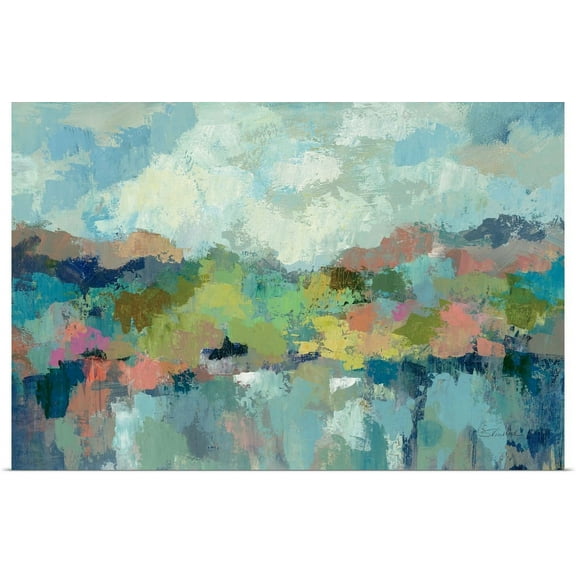 Great BIG Canvas | "Abstract Lakeside" Art Print - 30x20