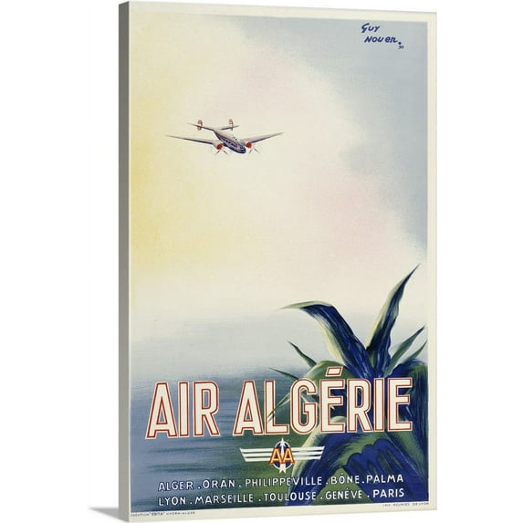 Great BIG Canvas | "Air Algerie" Canvas Wall Art - 20x30
