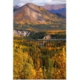 thumbnail image 1 of Great BIG Canvas | "Alaska Railroad Train crossing a tressel at Denali National Park, Interior, Alaska, Fall" Art Print - 24x36, 1 of 4