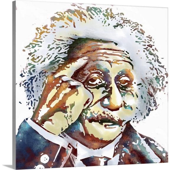 Great BIG Canvas | "Albert Einstein" Canvas Wall Art - 24x24