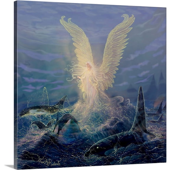 Great BIG Canvas | "Angel Of The Sea" Canvas Wall Art - 20x20