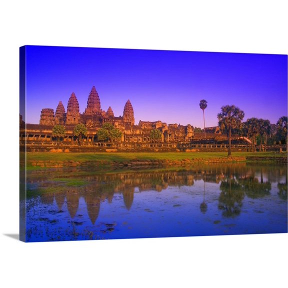 Great BIG Canvas | "Angkor Wat Temple, Cambodia" Canvas Wall Art - 24x16