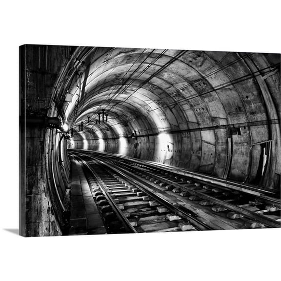 Great BIG Canvas Antonio Amen Premium Thick-Wrap Canvas entitled The Subway Tunnel