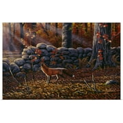Great BIG Canvas | Autumn Reds - Red Fox Art Print - 24x16