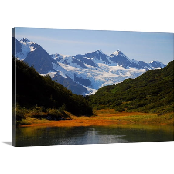 Great BIG Canvas | "Autumn scenic of Harriman Fiord near Harriman Glacier, Prince William Sound" Canvas Wall Art - 30x20
