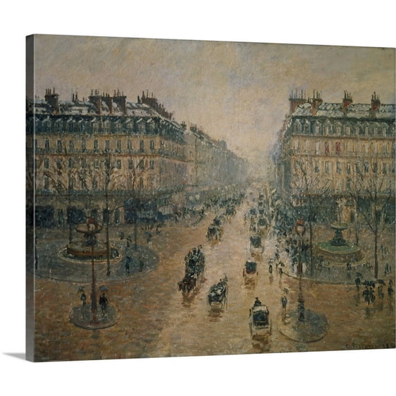 Great BIG Canvas | "Avenue de LOpera, Paris, 1898" Canvas Wall Art - 30x24