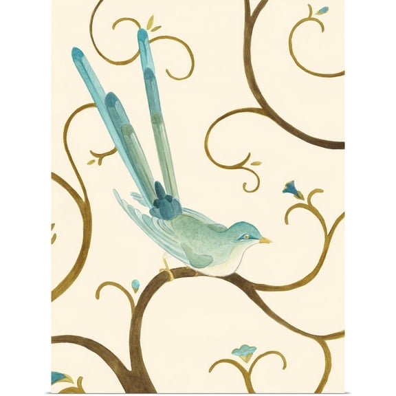 Great BIG Canvas | "Avian Arabesque I" Art Print - 18x24
