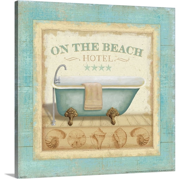 Great BIG Canvas | "Beach Hotel I" Canvas Wall Art - 24x24