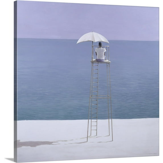 Great BIG Canvas | "Beach guard, 2004" Canvas Wall Art - 16x16