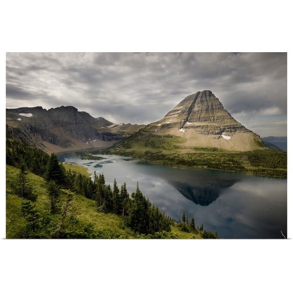 Great BIG Canvas | "Bearhat Mountain, Hidden Lake Trail, Glacier National Park, Montana" Art Print - 48x32
