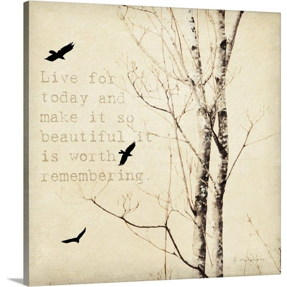 Great BIG Canvas | "Birds" Canvas Wall Art - 16x16