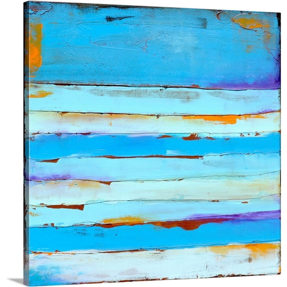 Great BIG Canvas | "Blue Jam" Canvas Wall Art - 24x24